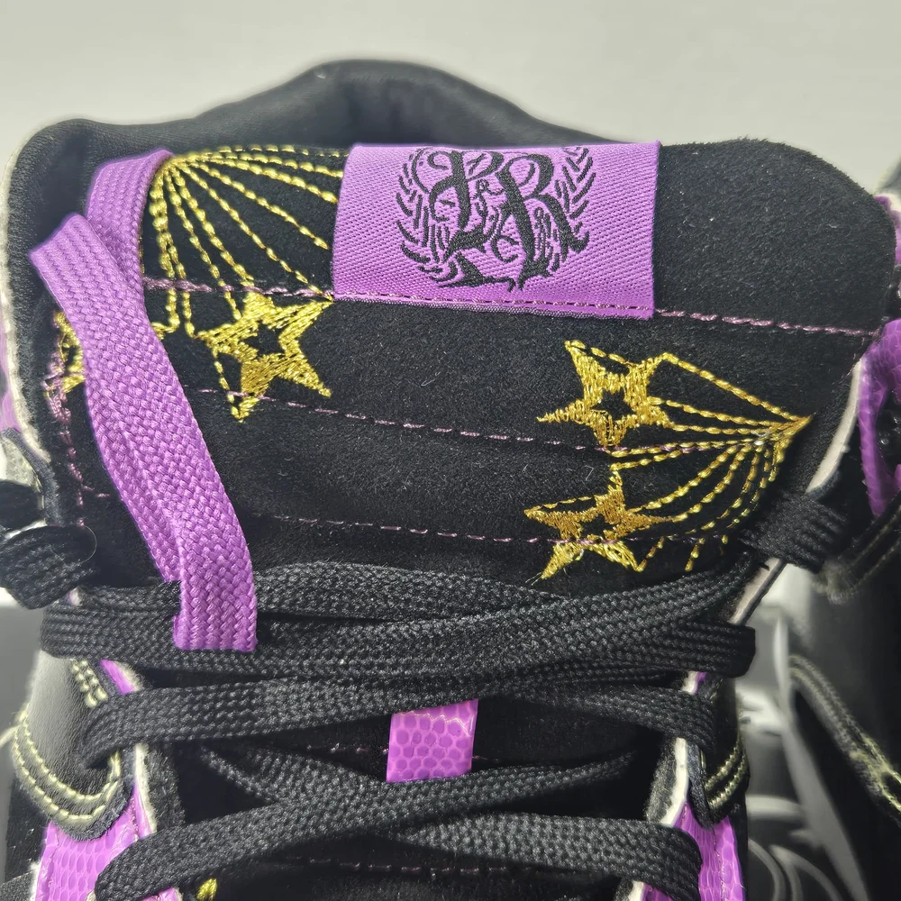 Public Royalty Funk-Shooter Black Purple Men's High-Top Sneakers Size 8